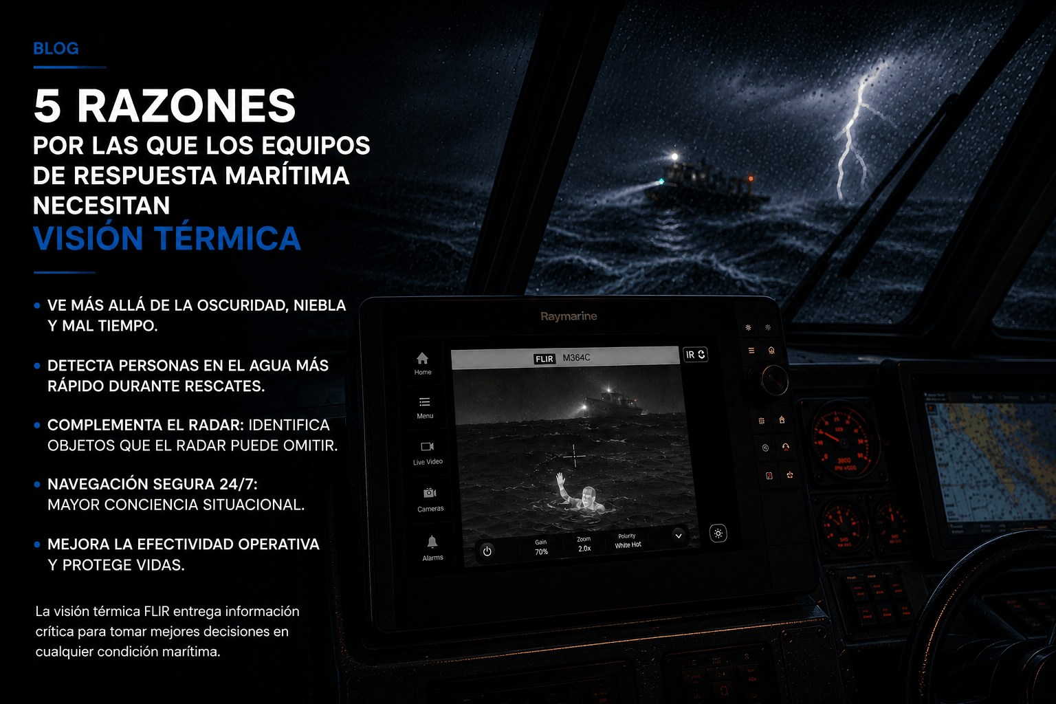 5 razones por las que los equipos marítimos necesitan cámaras térmicas FLIR - Colvin y Cia Ltda.