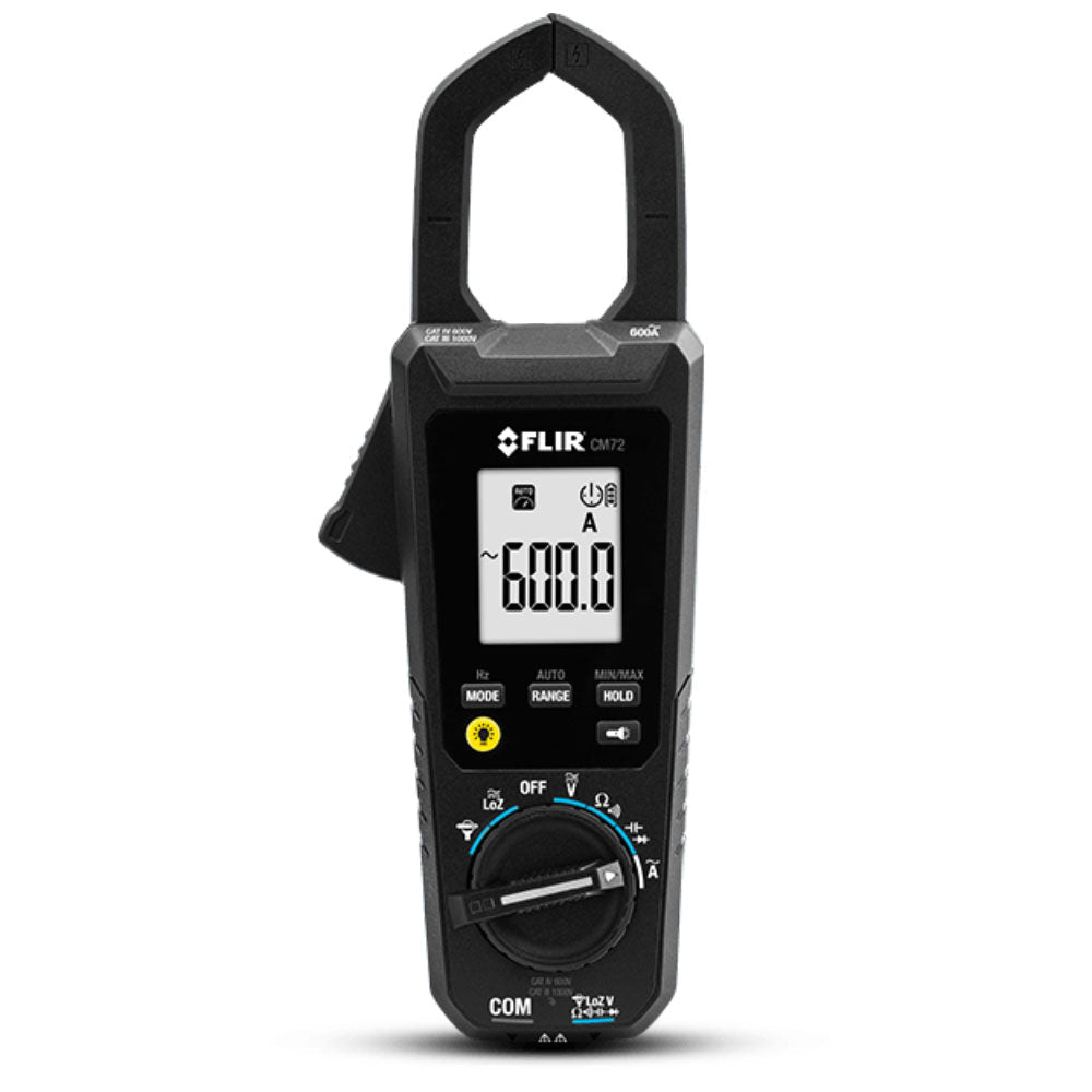 FLIR CM72 Amperímetro de Gancho Compacto con Gancho Estrecho y Luces LED - Colvin y Cia Ltda.